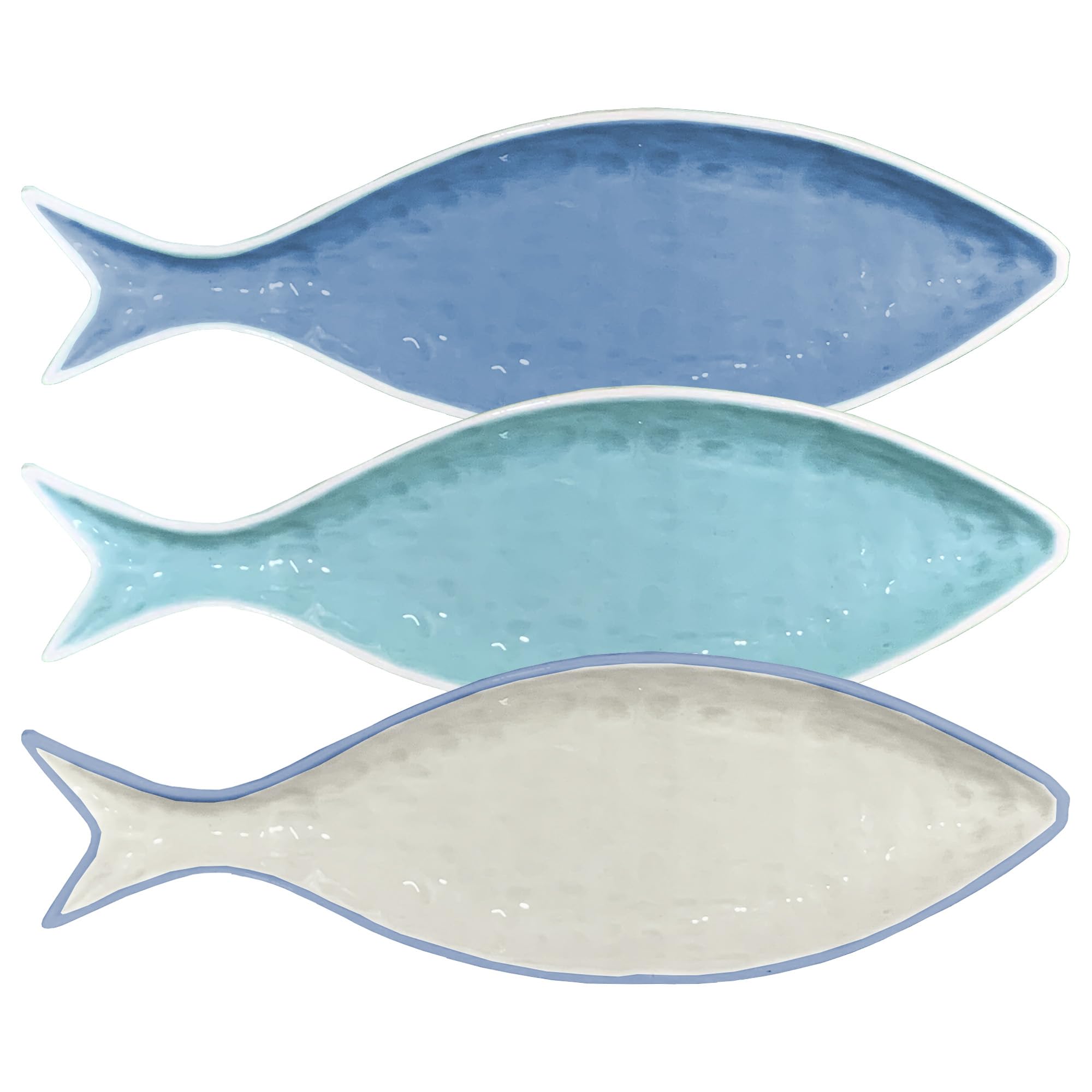 MERCURY SRL PIATTINO PESCE IN CERAMICA CM.21X7,5X2,5h ASS.