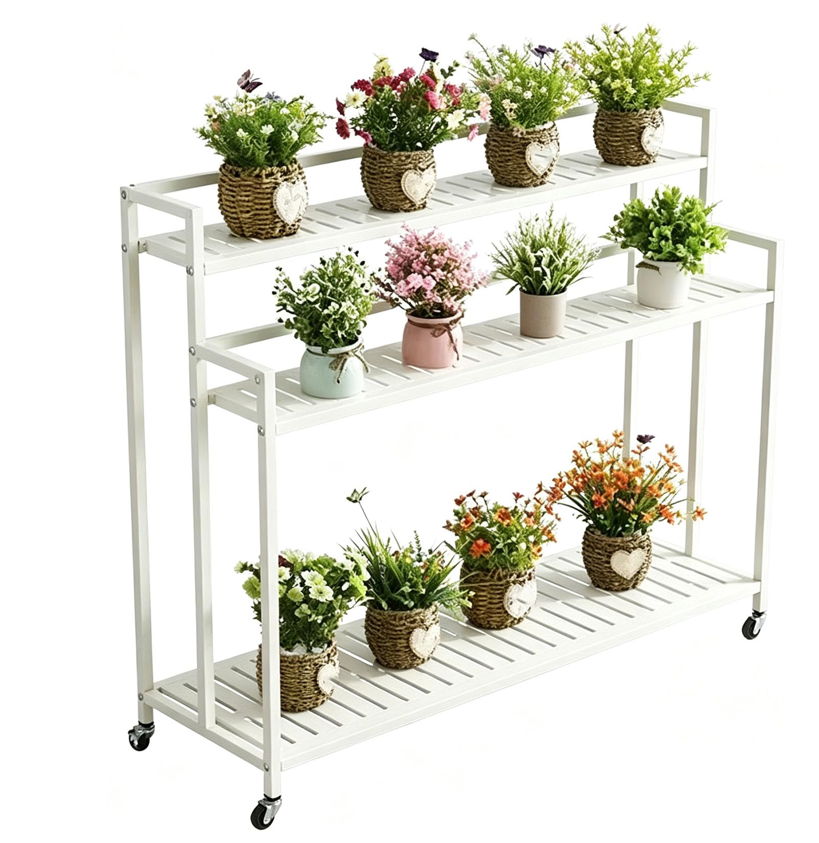 Plant Stand for Indoor Plants Corner 3 Tier Metal Plant Shelf Flower Stand