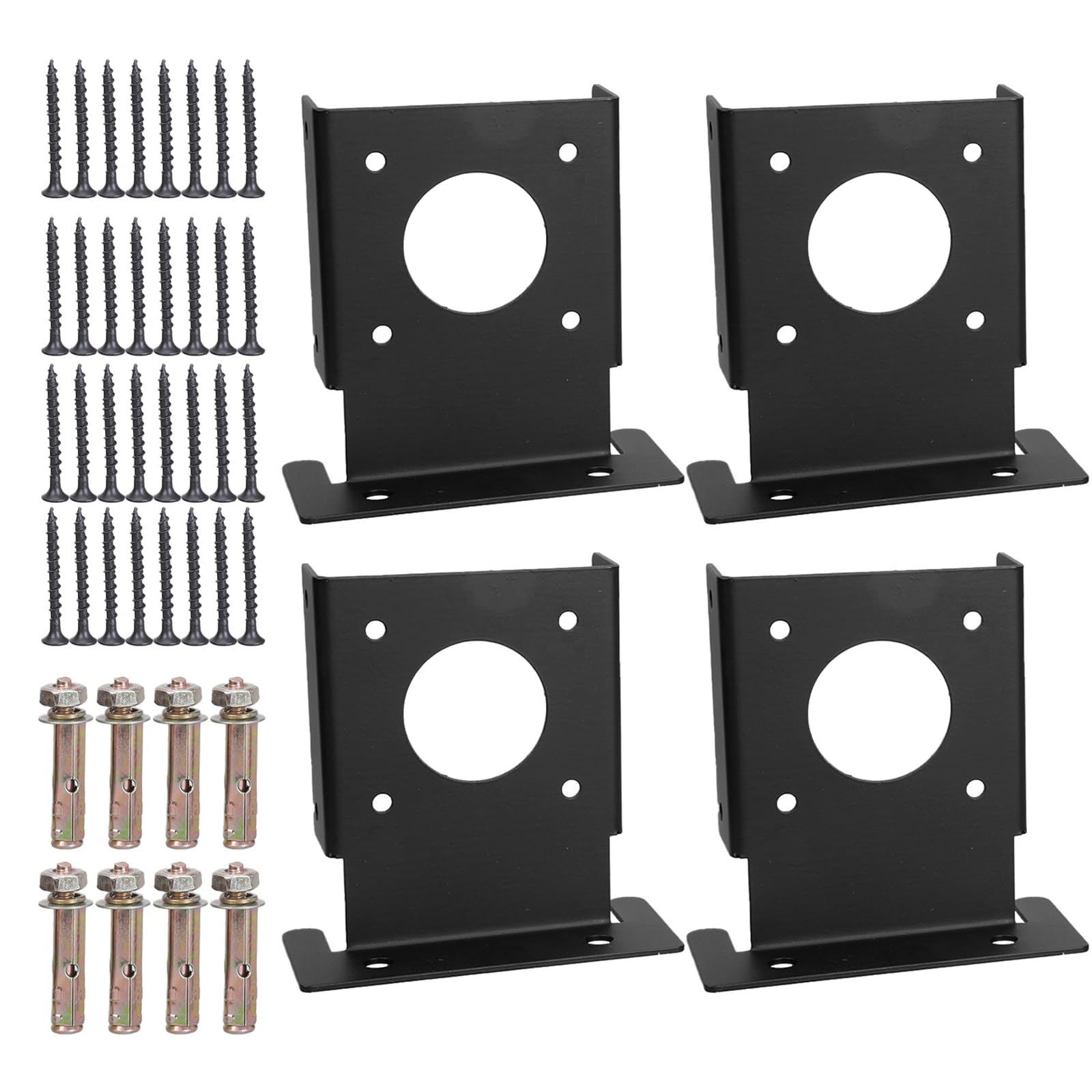 Kalttoy Multicolor Sturdy Metal Adjustable Deck Post Base Brackets For Enhances Stability In Patios Balconies And Terraces Installations Patios Deck Reinforcement