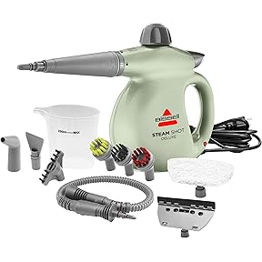BISSELL® Steam Shot™ OmniReach handheld portable steam cleaner for tile, grout, windows, bathrooms, kitchens, fabric steaming tool