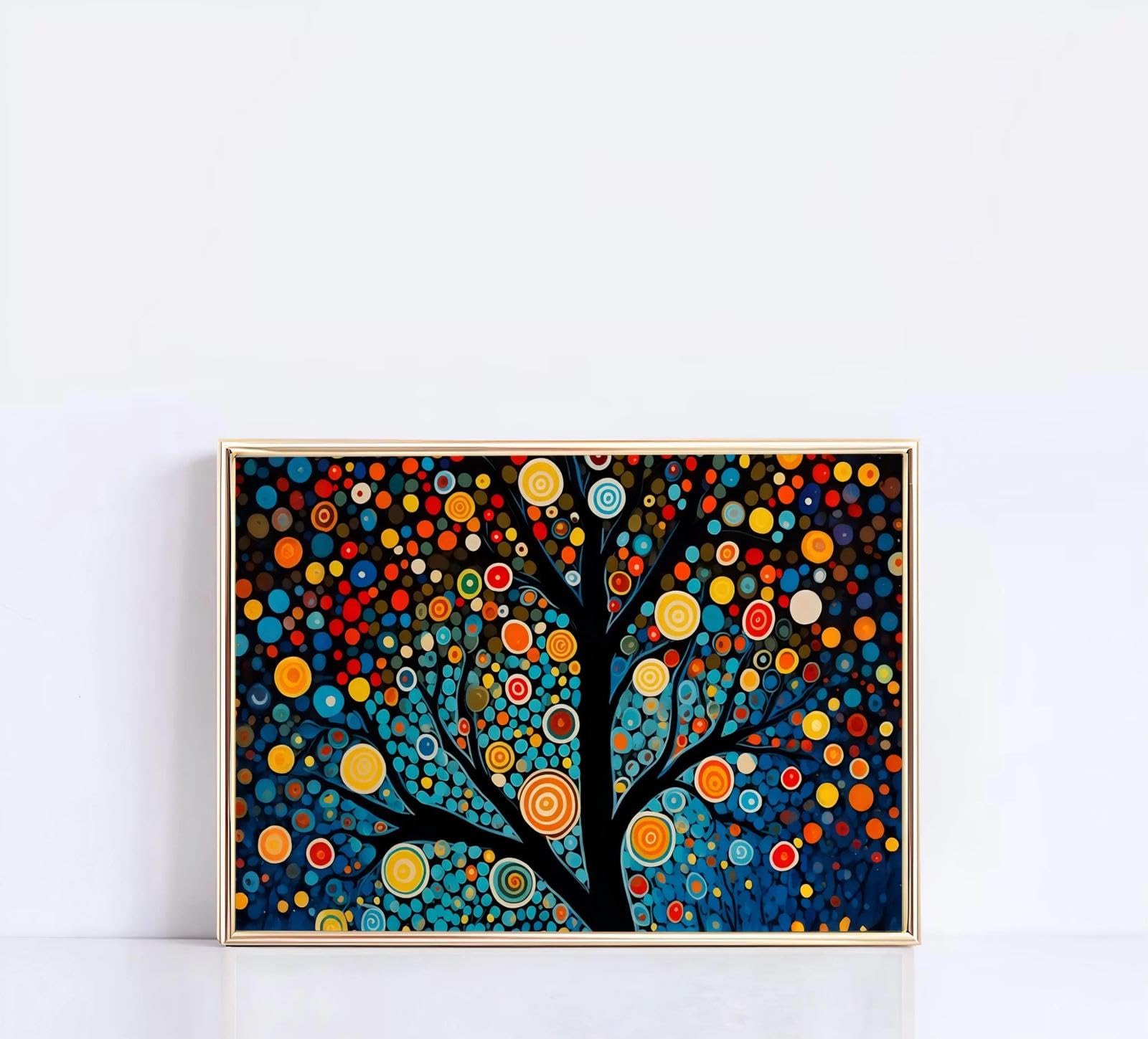 Yocheng Nature Landscape Poster Abstract Colorful Scenery Canvas Painting Wall Art Living Room Home Decor 21x30cm No Frame