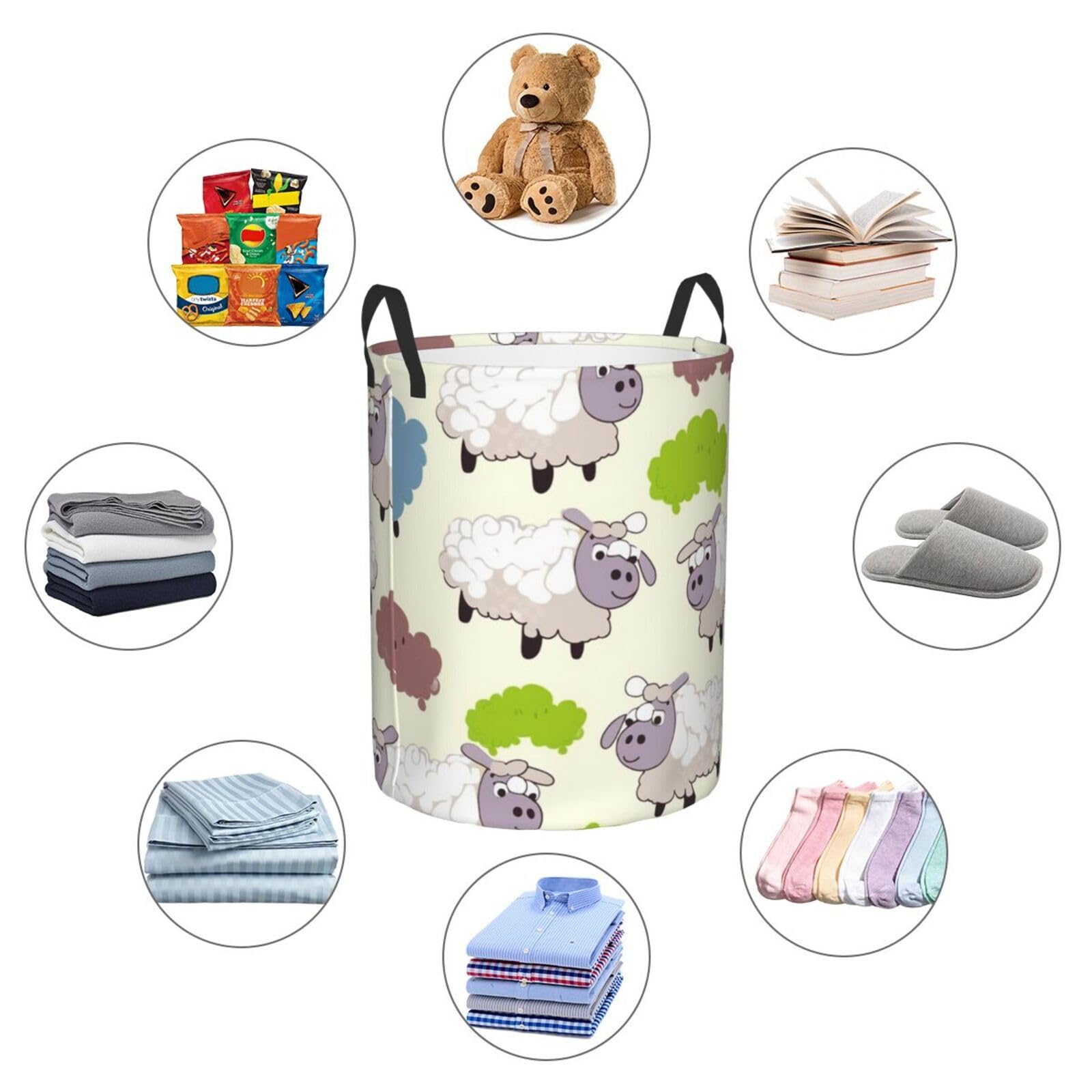 Grote wasmand schattige kat wasmand vrijstaande hoge kledingmand opvouwbare wasbak kledingzak opvouwbare kledingmand voor wasgoed, slaapkamer, slaapzaal