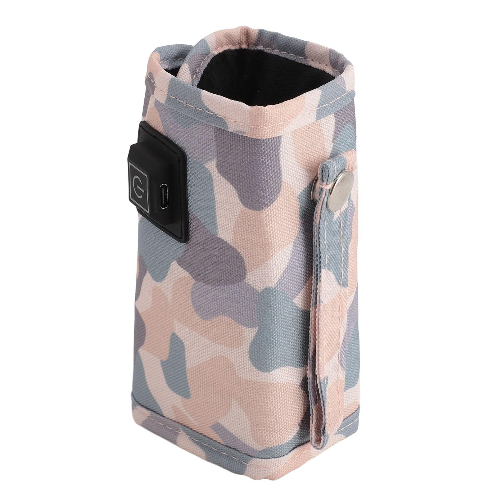 Calentador de Biberón Portátil, Bolsa de Calentador de Leche Recargable USB para Fórmula, Leche Materna, Temperatura Constante Agua Constante Agua para Viajar, Hogar (Gris blanco)