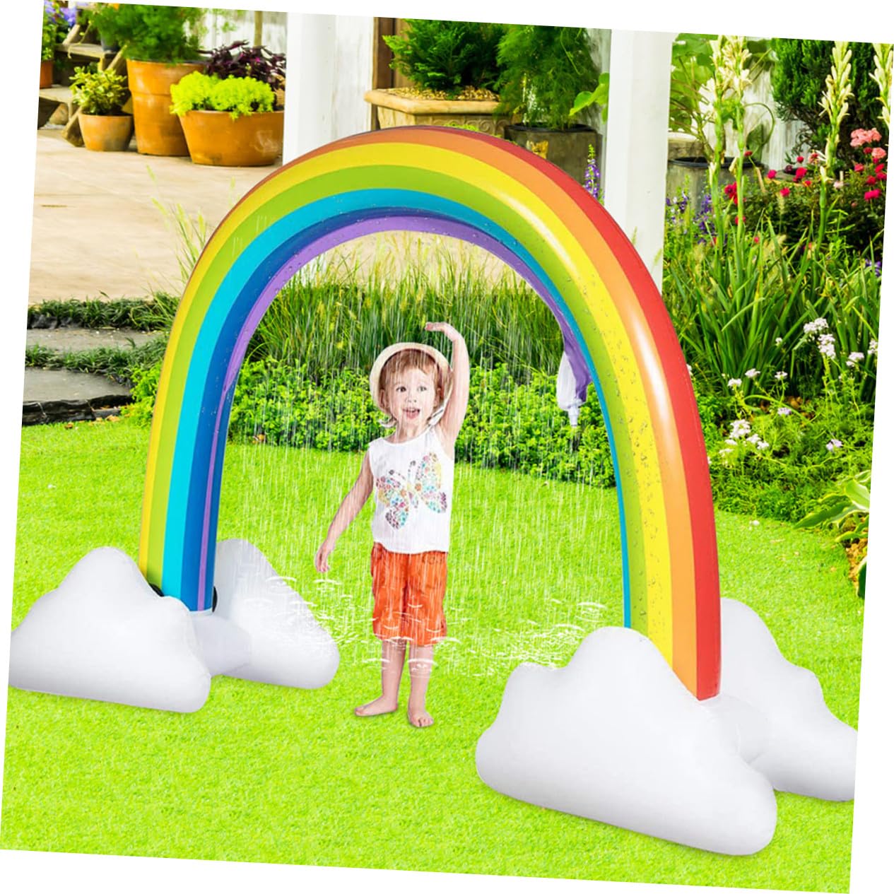Juguete de Aspersor Arcoíris Inflable PVC 1 Pieza para Niños