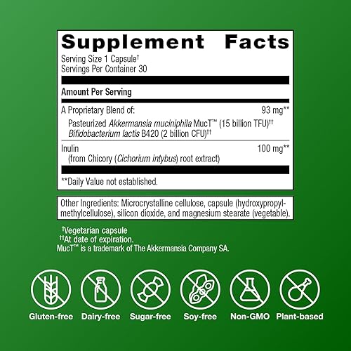 Miniatura 2 de Metagenics UltraFlora Triplebiotic - Mezcla de prebióticos, probióticos y posbióticos con Akkermansia para la salud intestinal* - Apoya el