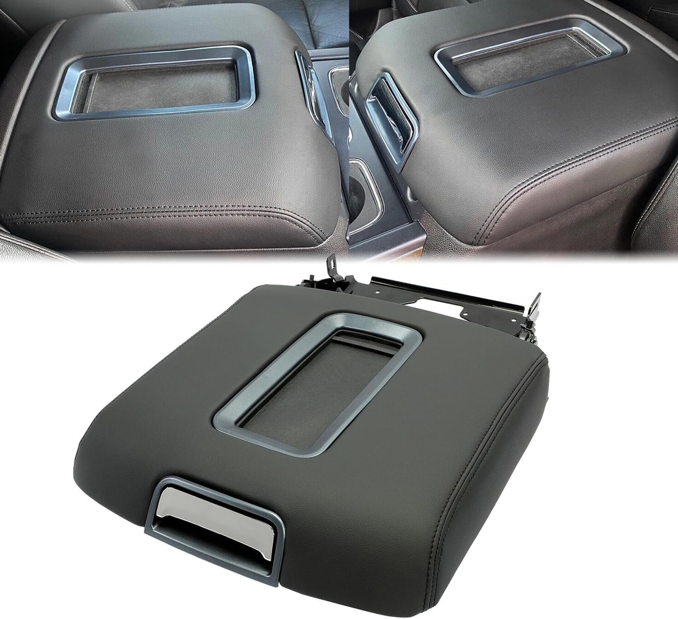 Center Console Armrest Lid Replacement for 2014-2017 Chevrolet Silverado 1500/2500/3500, GMC Sierra 1500/2500/3500, Black