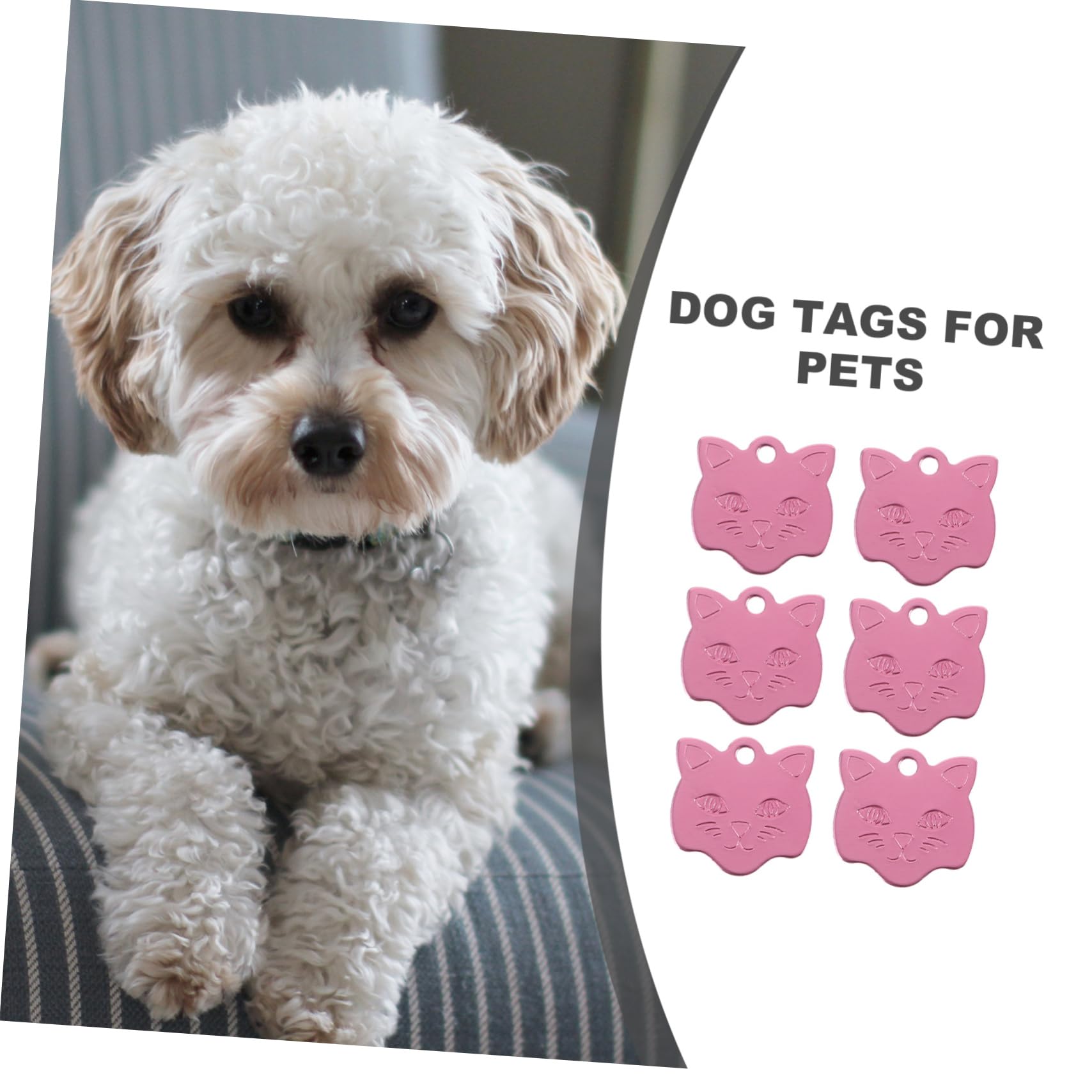 TOYANDONA 5 Set Medaglietta Per Animali Domestici Etichetta Chiacchierata Animale Domestico Tag Collare Per Cani Targhetta Per Il Del Collare Del Cane Lega Di Alluminio Rosa 10 Pezzi*5
