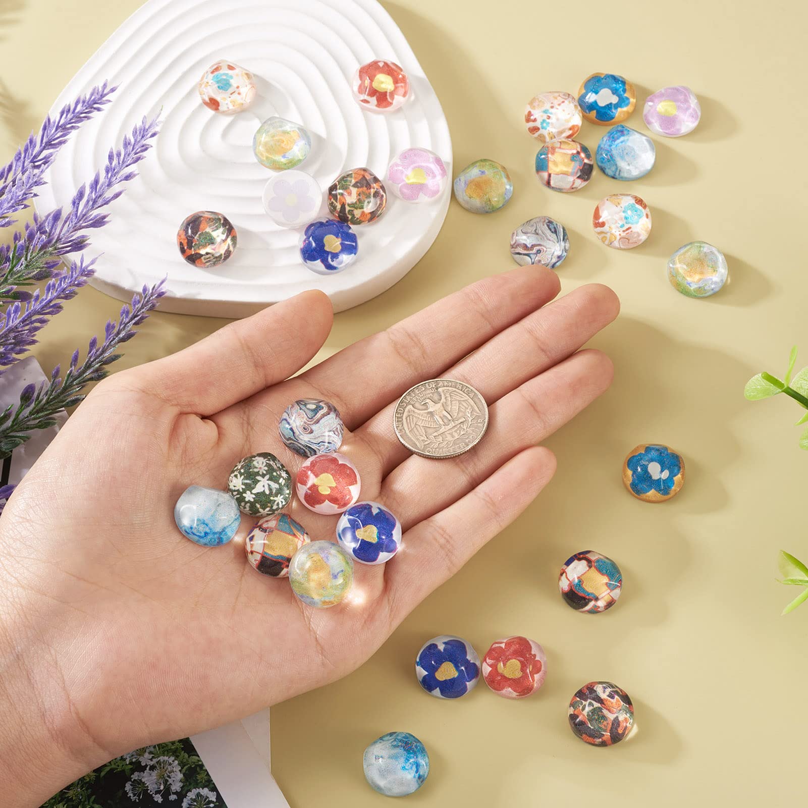 15 mm di resina trasparente a forma di fiore di ciliegio con dorso piatto, boccioli decorativi per album di ritagli fai da te, gioielli, artigianato, forniture per slime decorativo - Italia