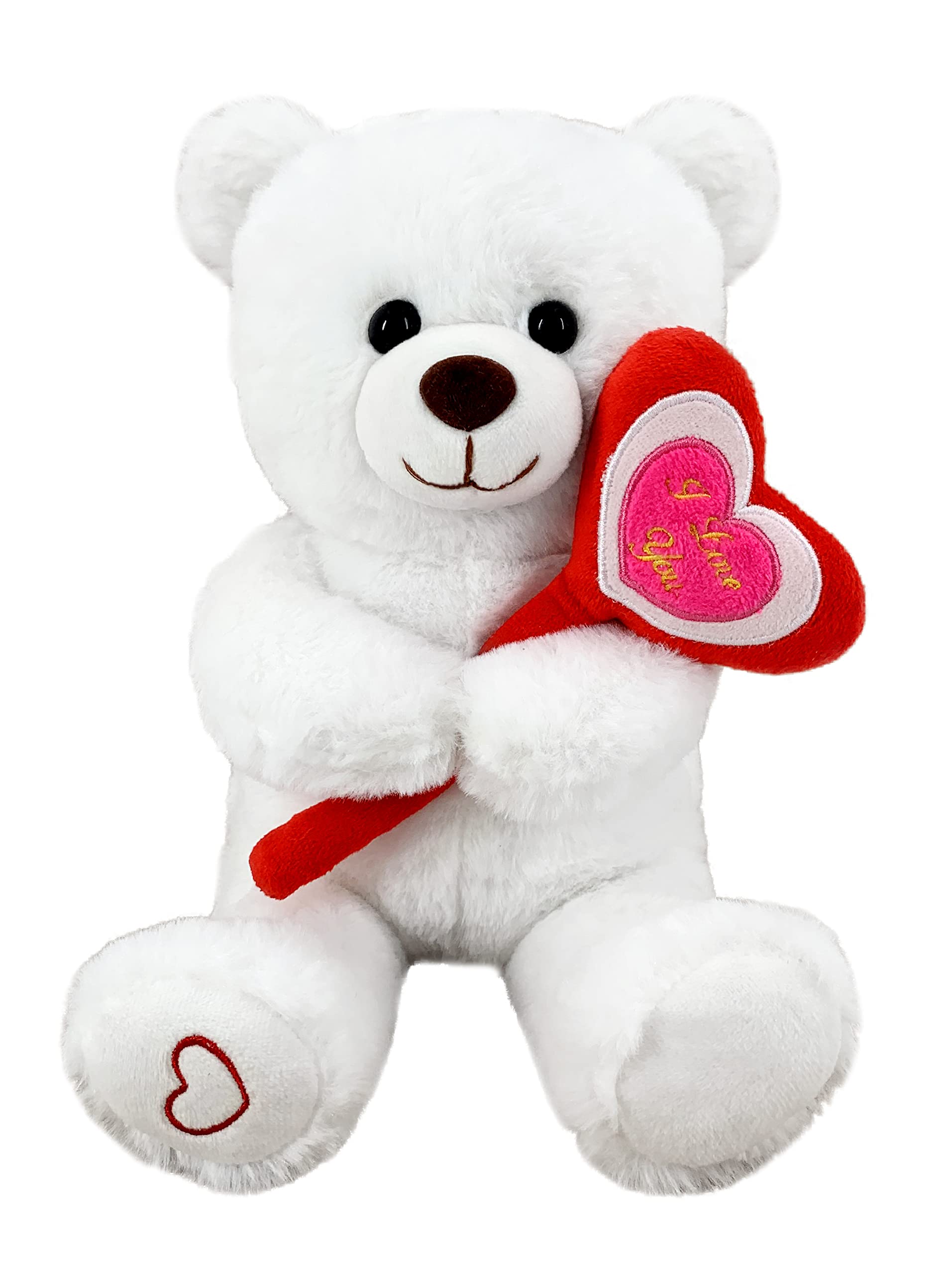 Party Magic Bear with Heart Stick White 23cm