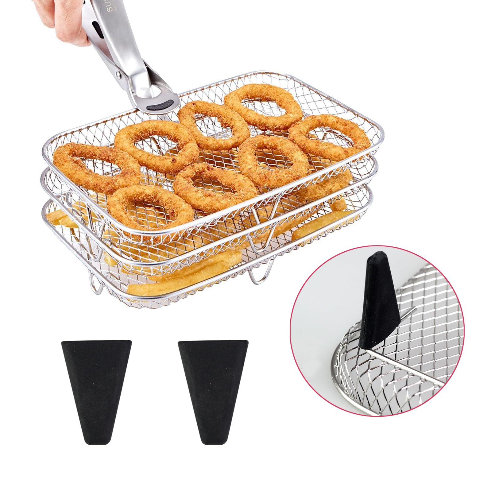 8 Piedini Angolari In Silicone Per Friggitrice Ad Aria – Antiscivolo E Resistenti Al Calore