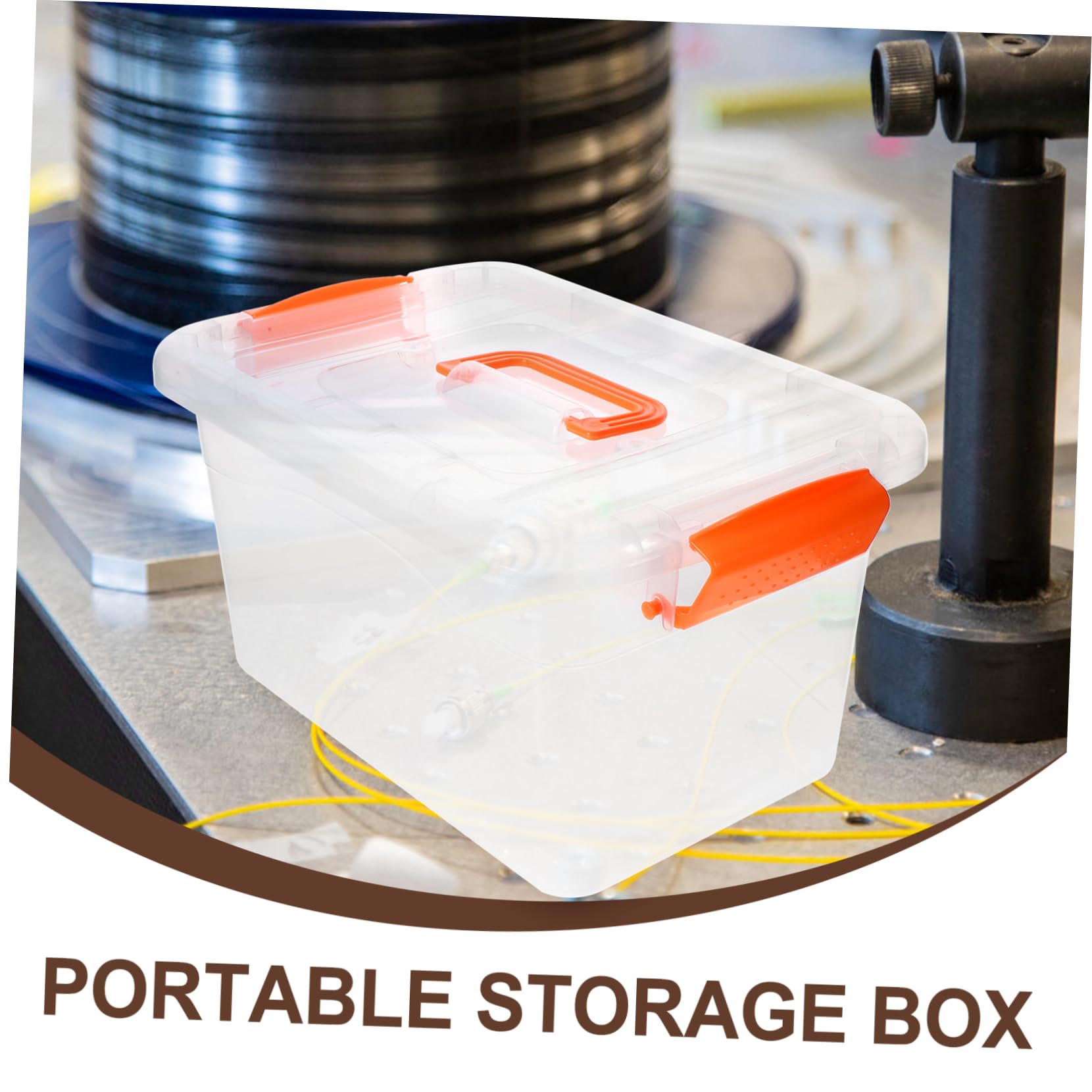 KOMBIUDA Cajas De Almacenamiento Transparentes Asa 3 Litros, Plástico Resistente, Cierre Seguro, Organizador Para Cocina y Hogar, Set De 6 Unidades, Uso Diario y Portátil
