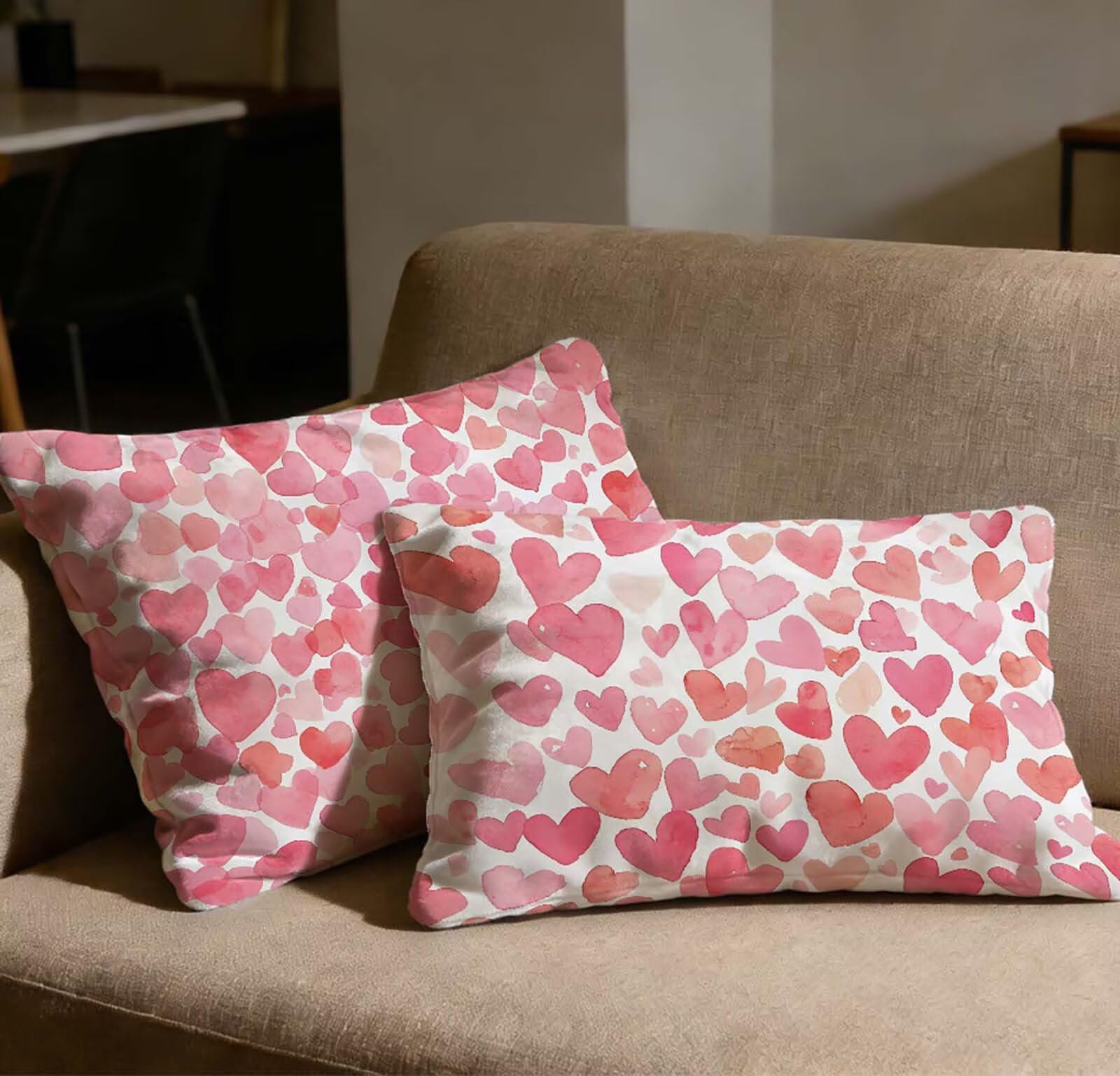 Taie oreiller 50x70 rose premium en velours avec fermeture éclair invisible soignée