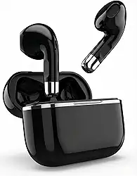 Fone de Ouvido Bluetooth Intra-Auricular, Estojo Metálico, Áudio Estéreo, Microfone com Cancelamento de Ruído, Controle Touch, Bateria de Longa Duração, Compatível com Android e iOS