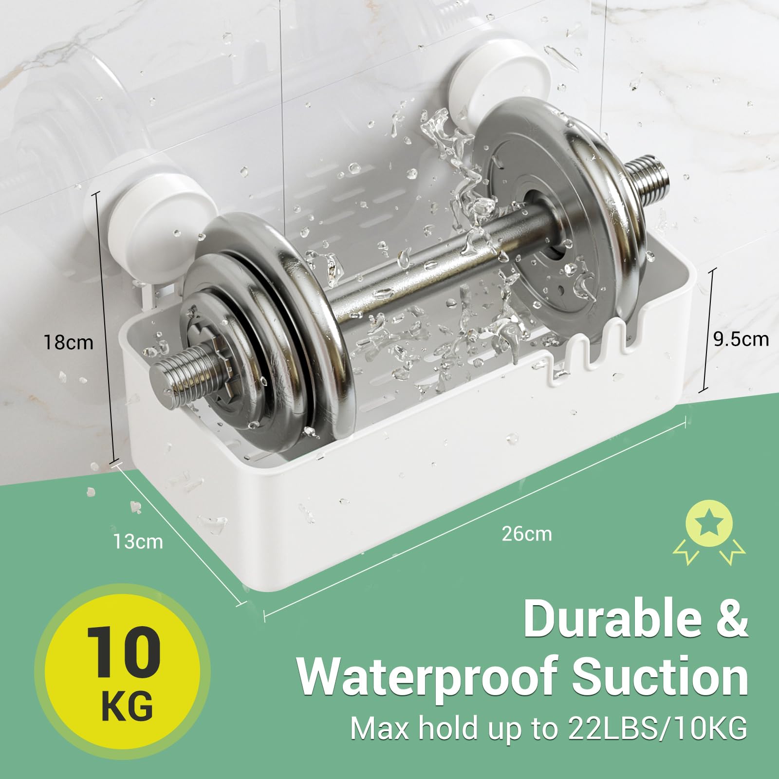Hoekplank Met Zuignap, Boren Niet Nodig, Waterdichte Badkamer Doucheplank Om Op Te Hangen Douchemand Badkamerplank Met Afvoergaten Voor Shampoo Oliebestendige Keukenorganizer Draagvermogen 10 Kg Hoekplank Met Zuignap, Boren Niet Nodig, Waterdichte Badkamer Doucheplank Om Op Te Hangen Douchemand Badkamerplank Met Afvoergaten Voor Shampoo Oliebestendige Keukenorganizer Draagvermogen 10 Kg