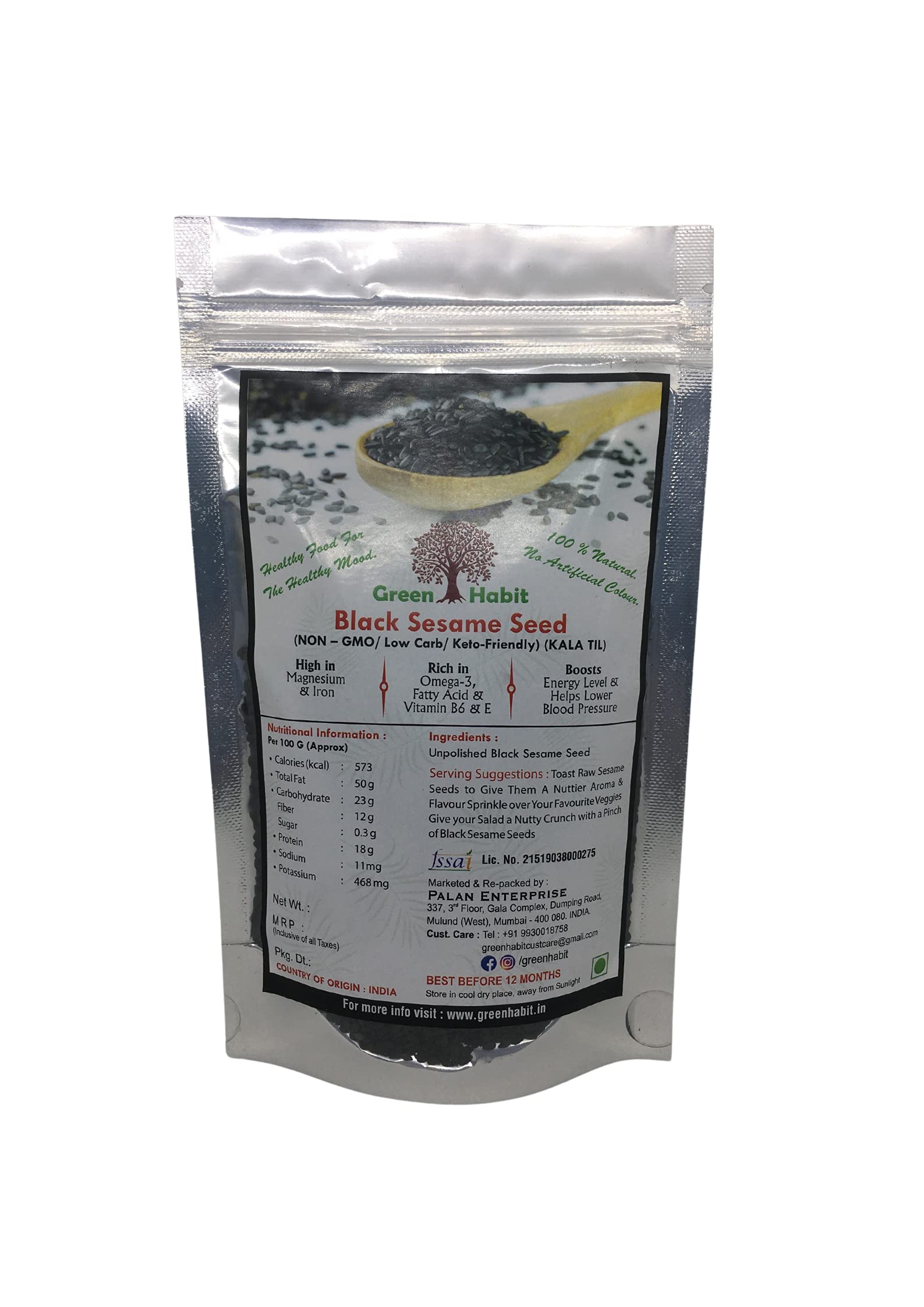 GreenHabit Black Sesame Seeds — Natural, Whole, Black, Non-GMO, Raw, Kosher, Bulk, Rich in Calcium, Iron, and Fiber, Great for Baking (150) (B08HKK328Y) Amazon Price History, Amazon Price Tracker