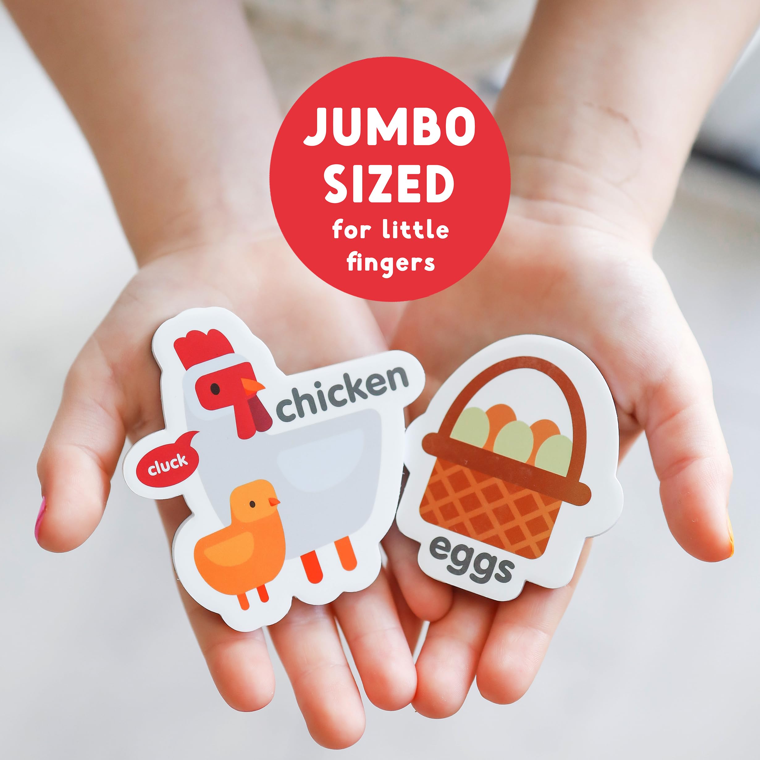 Curious Columbus Fridge Magnets for Toddlers 1-3 Year Olds. Refrigerator Magnets for Kids Baby ABC Learning Magnet Educational Toys Babies to Nursery and Reception (Farmyard Animals) - Image 3