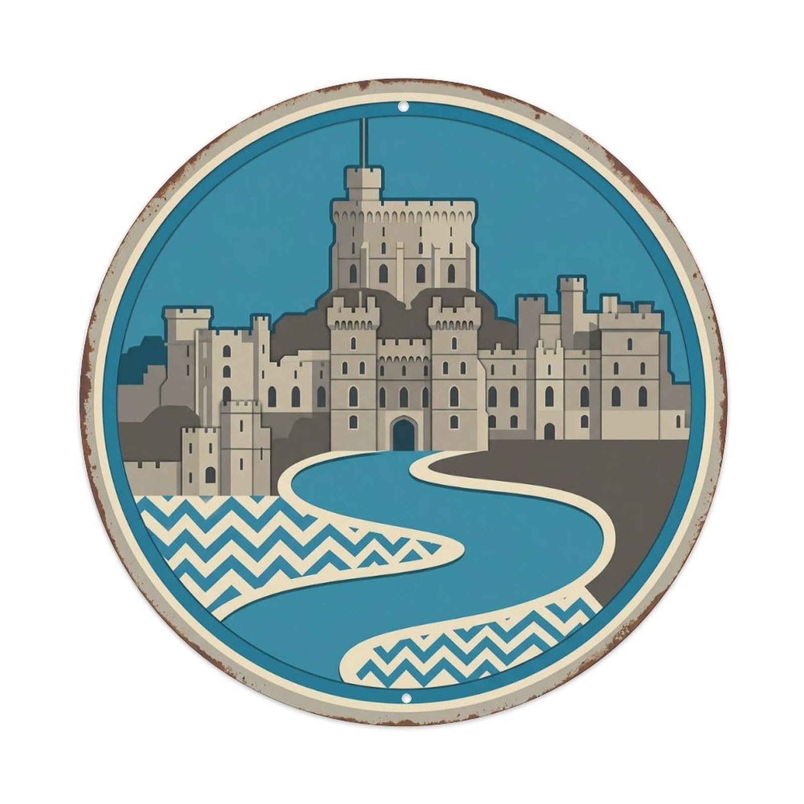 Windsor Layered Castle Travel Metal Tin Sign