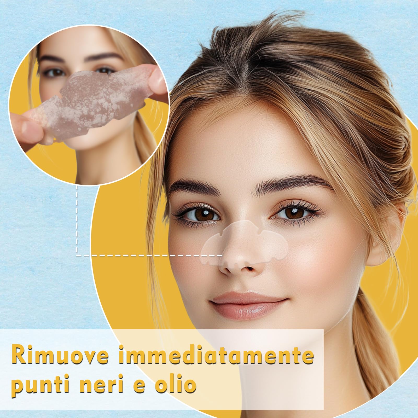 20 Cerotti Punti Neri Naso - Patch con Tecnologia Idrocolloide per la Rimozione di Punti Neri, Pori Puliti e Ridotti, Ideali per Tutti i Tipi di Pelle (20)