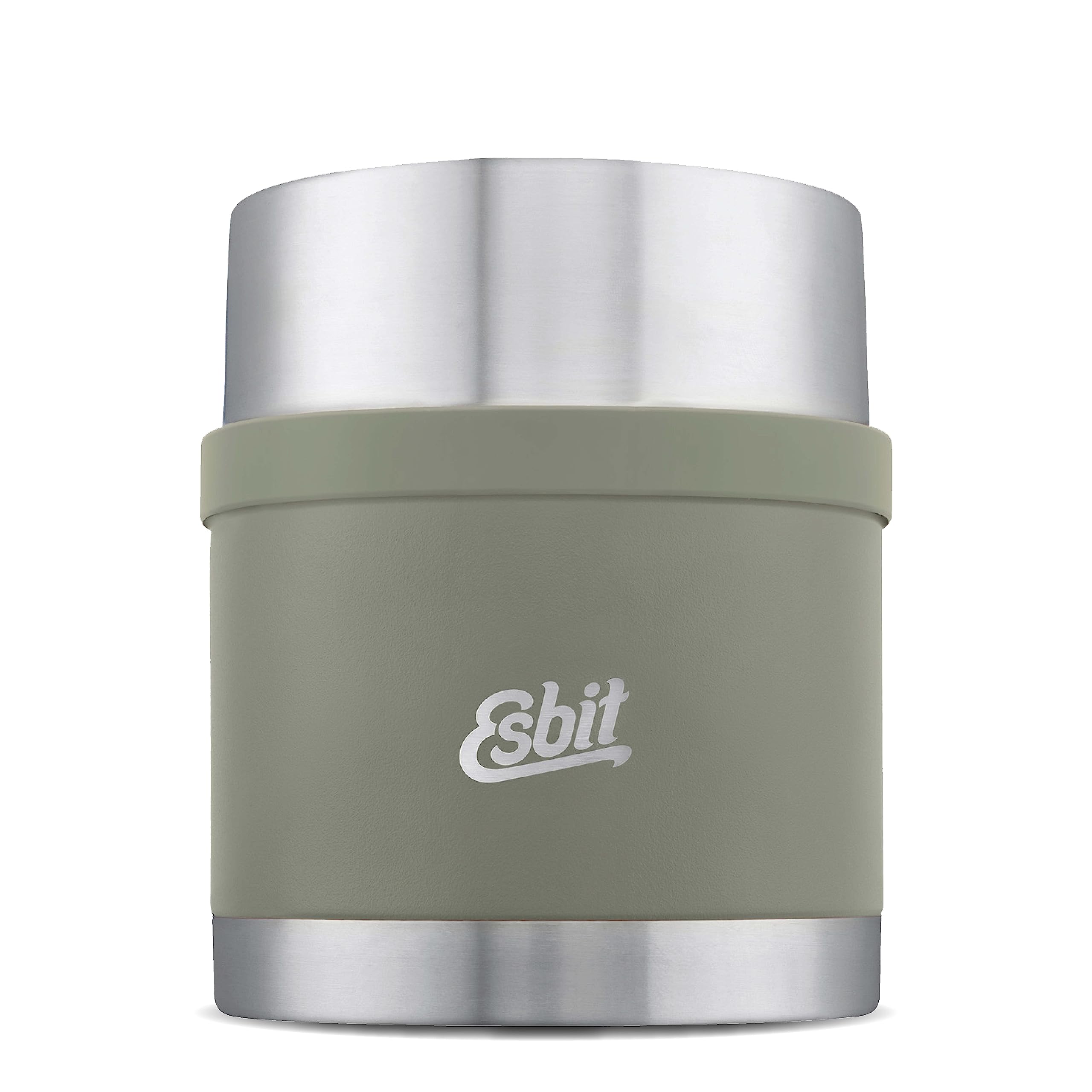 Esbit Thermobehälter Sculptor für Essen - Warmhaltebehälter 500 ml in Stone Grey - aus Edelstahl für warme und kalte Speisen