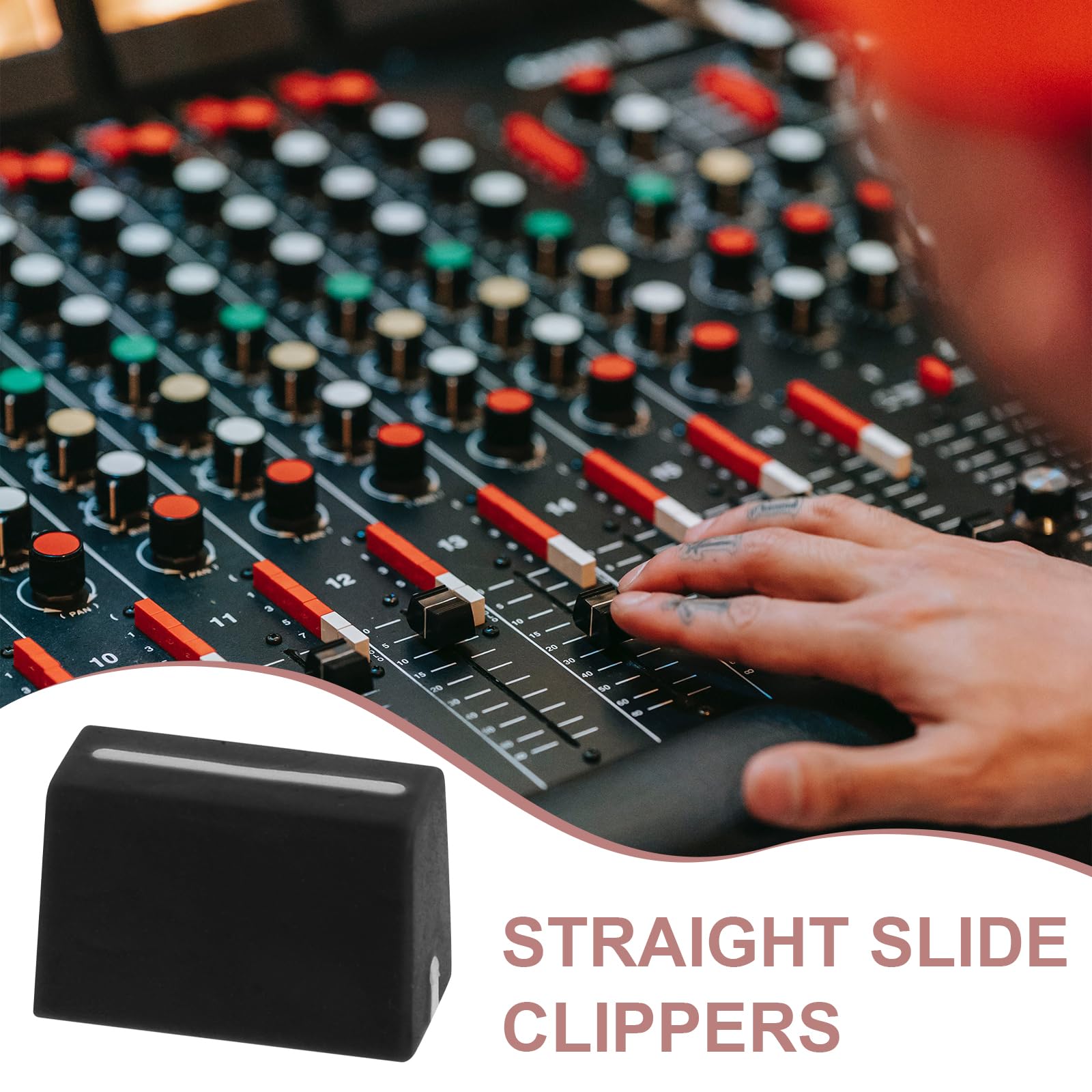 VICASKY 5 Pièces Capuchon du Fader du Mixeur Bouton du Potentiomètre Remplacement du Curseur du Fader Boutons De Fader Curseur Curseur Accessoires De Mélangeur Mixer Caoutchouc Diaporama