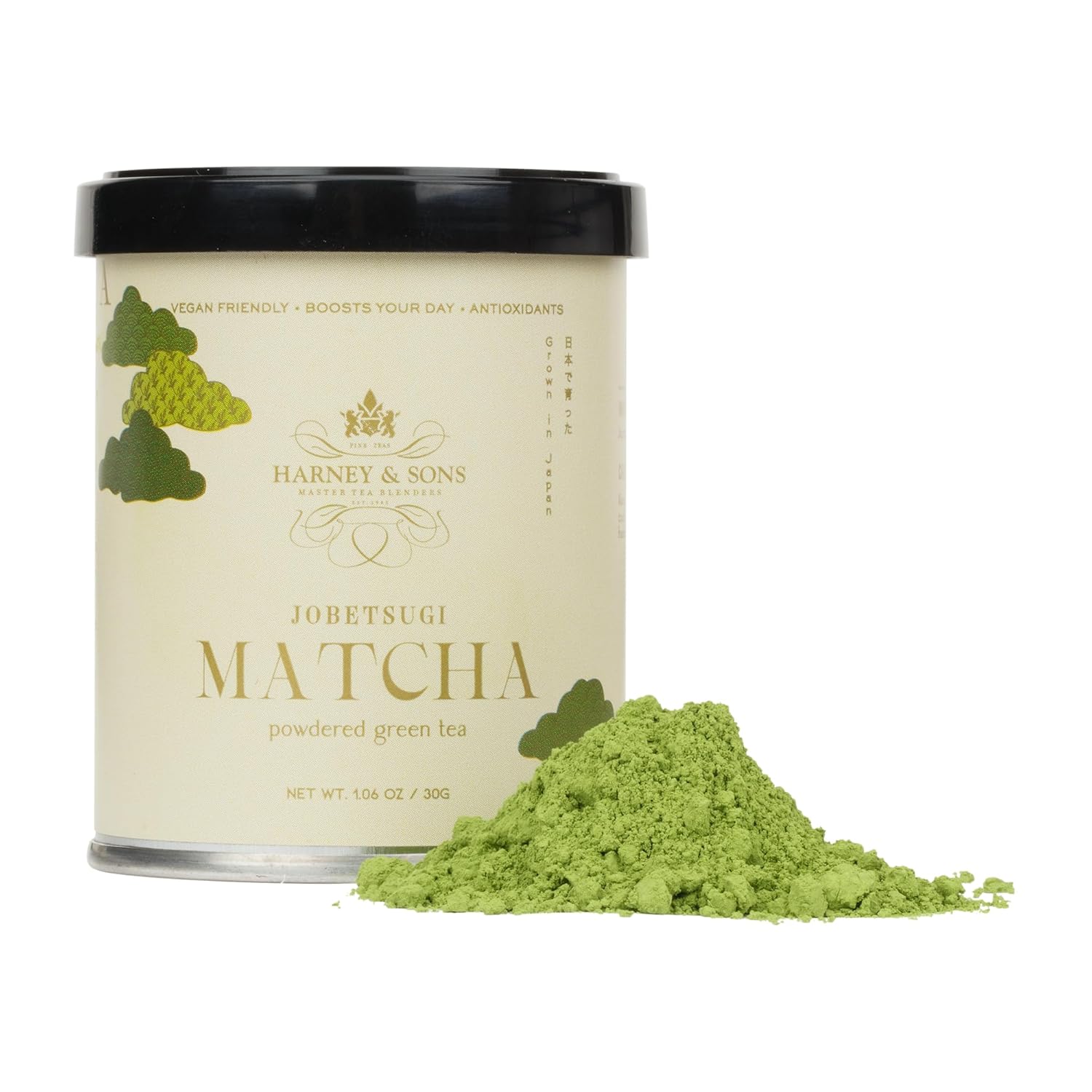 Harney & Sons Matcha Jobetsugi, 30 gram tin, Thin Grade Matcha, Powdered Green Tea for Japanese Tea Ceremony