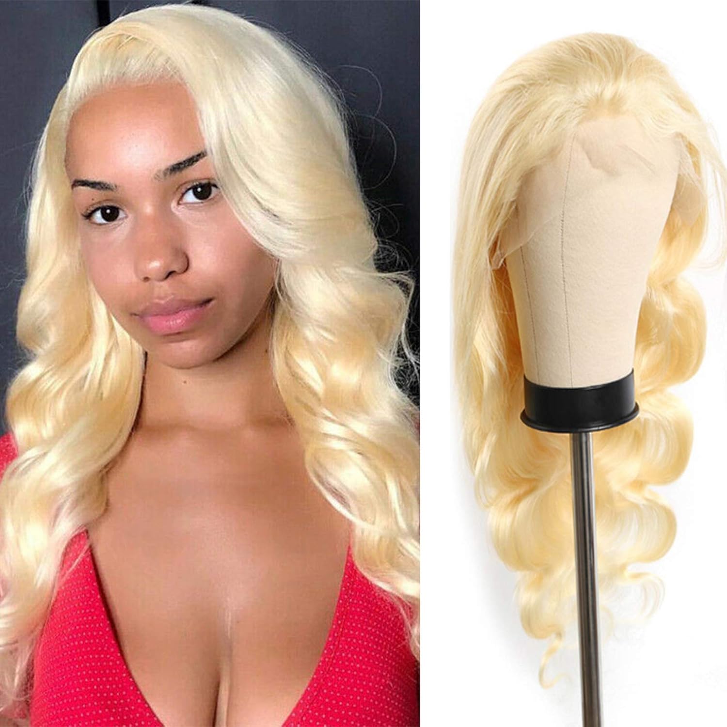 Human Hair Wig 613 Body Wave 130 Density Glueless 13×4 Natural Color