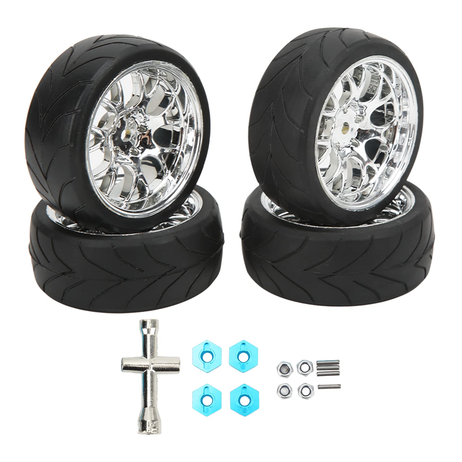 1/10 RC ホイール Amazon.co.jp: 1/10 RCホイール ラバータイヤ ディープリブ スポーツ