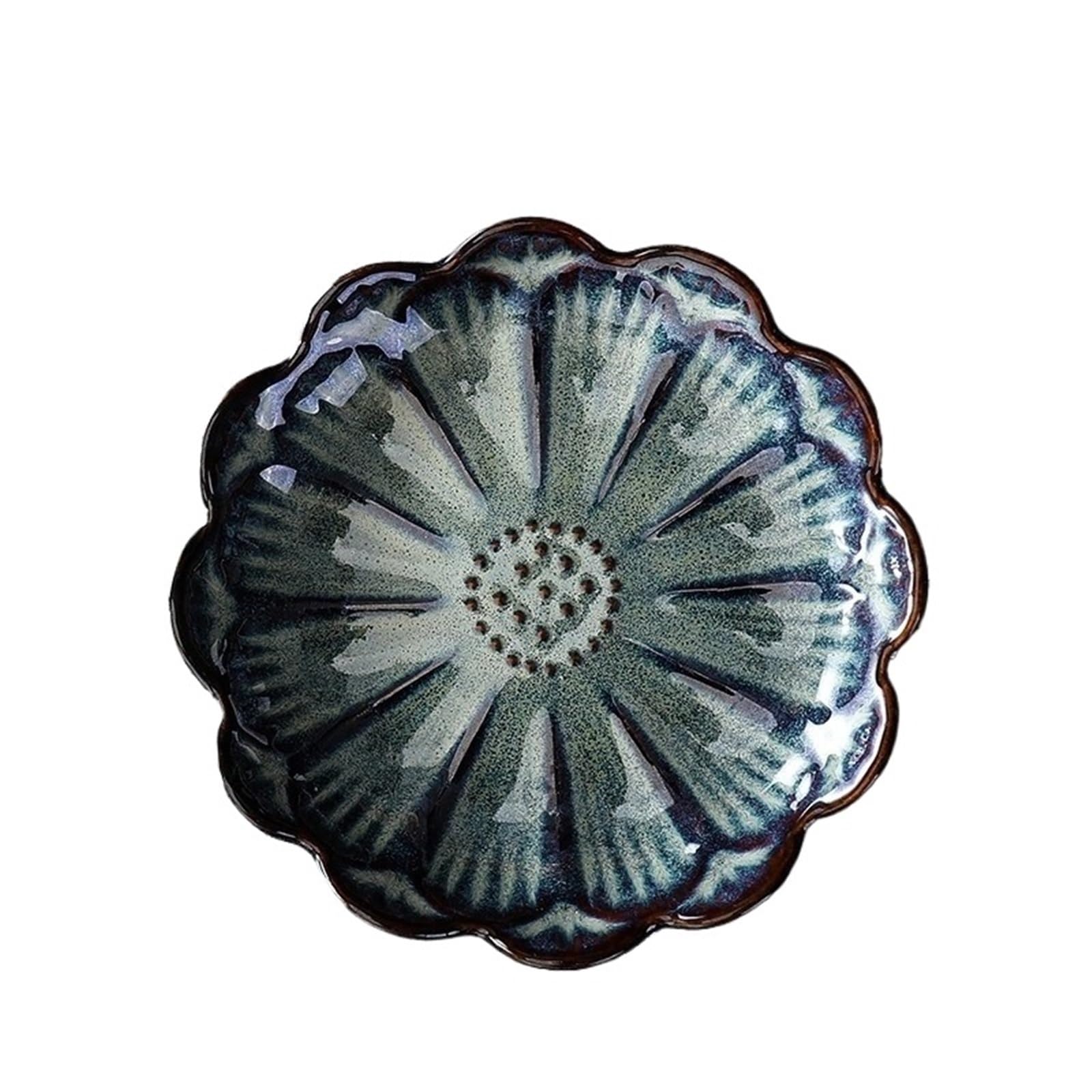 QXBFNDC Ceramic Jewelry Dish Ceramic Lotus Leaf Shaped Jewelry Tray - Decorative Ring Dish Organizer For Vanity, Bathroom & Home Decor(Color 11)