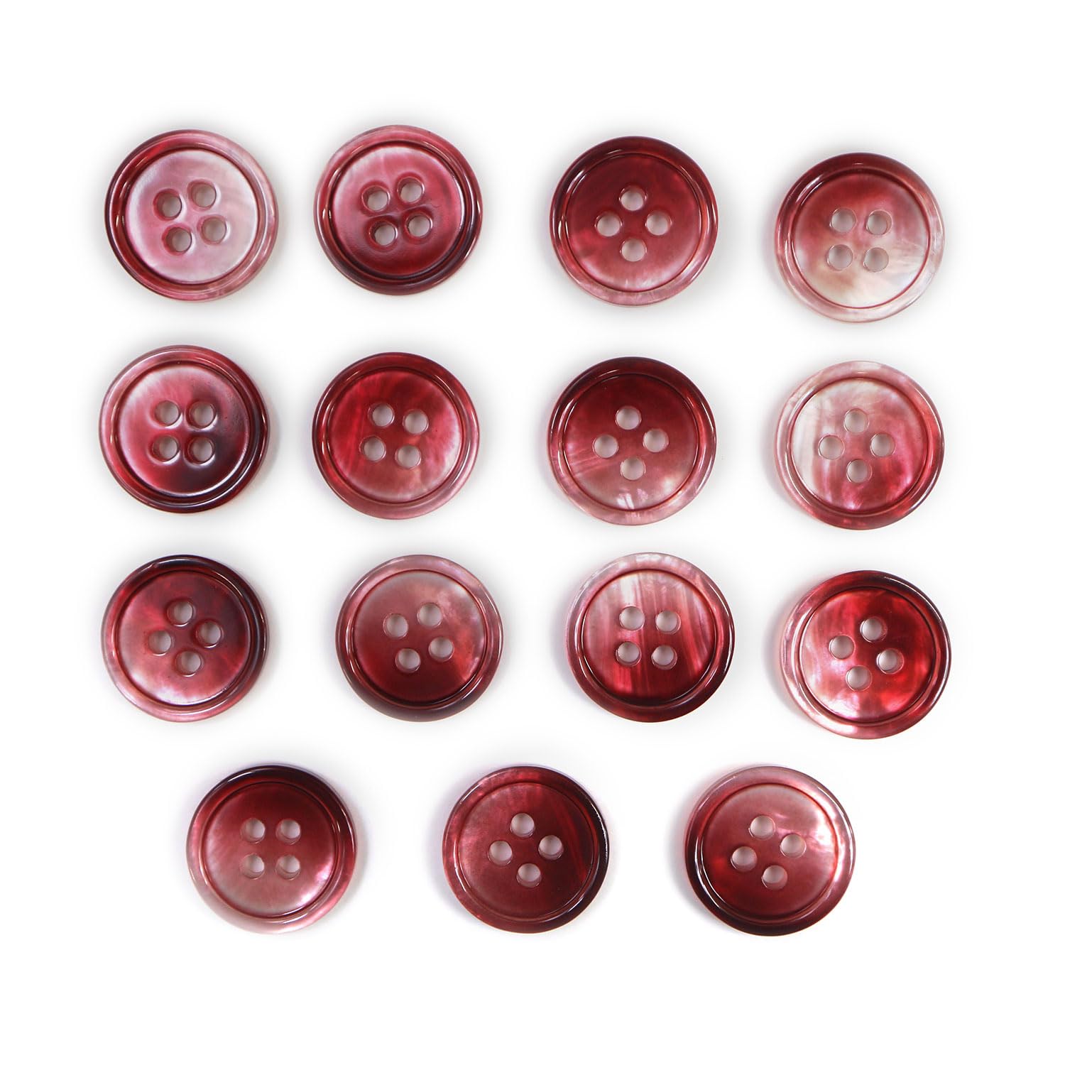 Amazon | グラデーション 四つ穴ボタン 【レッド】 赤 ボタン スーツ