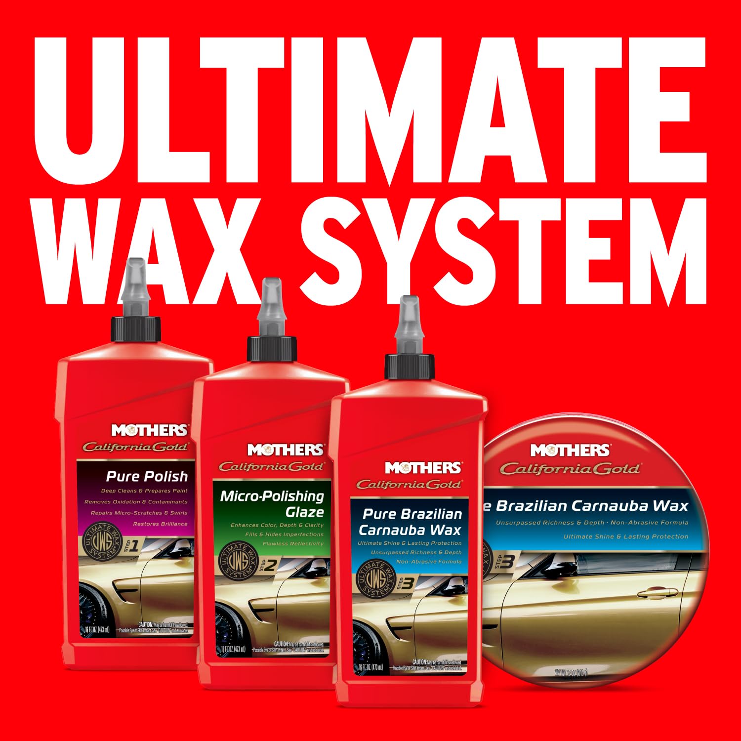 MOTHERS 05750 czysty brazylijski wosk Carnauba płynny, kalifornijski złoty