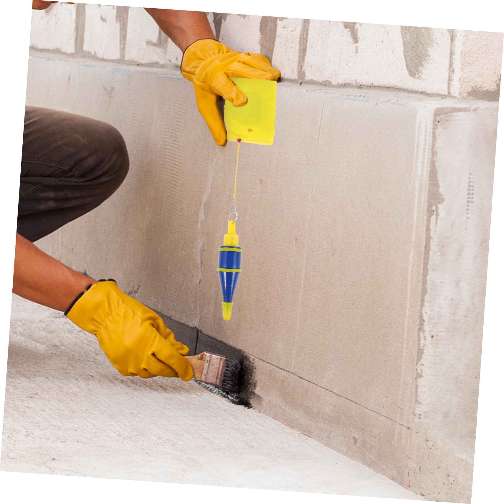Plomada 5m Colgante, Herramienta de Medición Vertical para Construcción | Plástico E Hierro, Medición Precisa y Alineación Exacta, Uso en Carpintería y Construcción