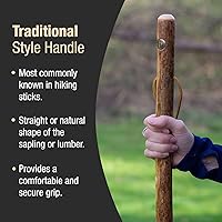 Vista 3 de Brazos Bastón de Caminar de Madera Rústica, Madera Dura, Mango de Estilo Tradicional, para Hombres y Mujeres, Hecho en los Estados Unidos