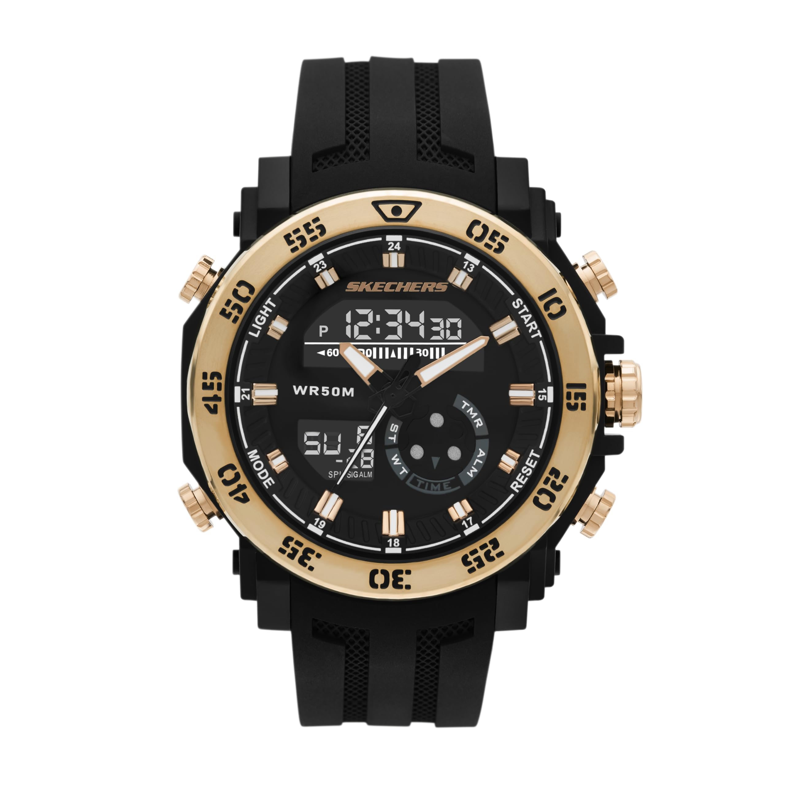 Montre Skechers Hommes Ana-Digi SR5214 antichoc et bracelet souple - 8