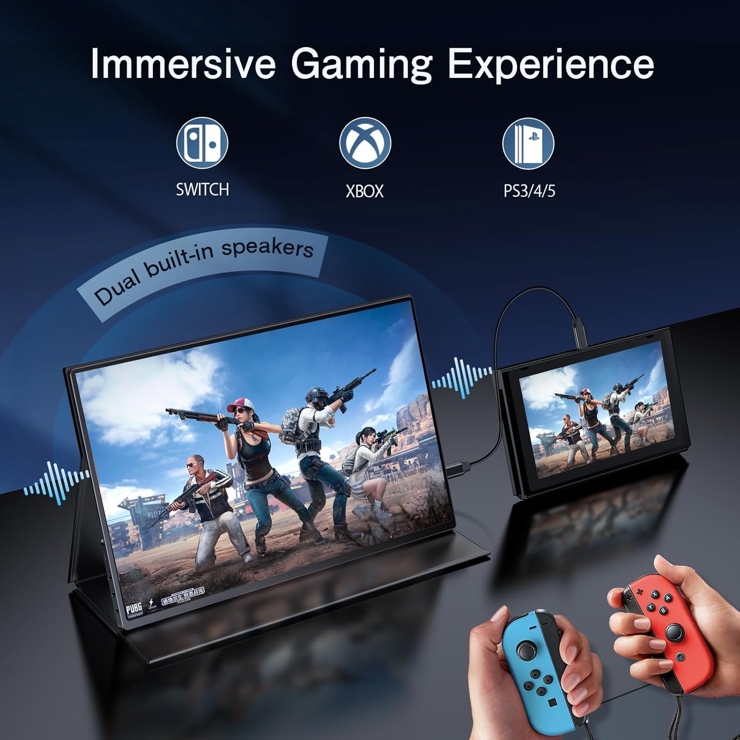 UPERFECT Monitor Portatile, 16 Pollici 2K Schermo Monitor,Altoparlanti Incorporati Monitor con Tipo C HDMI per PC Laptop Xbox PS Switch MacBook UPERFECT Monitor Portatile, 16 Pollici 2K Schermo Monitor,Altoparlanti Incorporati Monitor con Tipo C HDMI per PC Laptop Xbox PS Switch MacBook