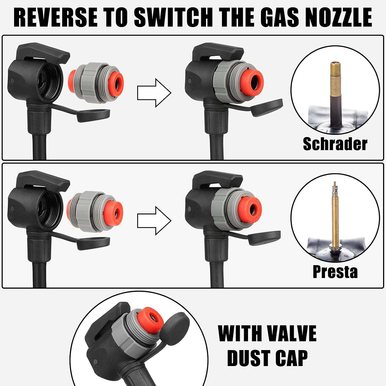 Bike Pump, [120 PSI] [Pressure Guage] Diyife Labor Saving Portable Bike