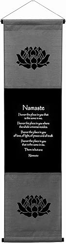 Miniatura 6 de G6 Collection Decoración inspiradora de pared con texto en inglés "Namaste", con cita inspiradora para colgar en la pared, mensaje motivacional de
