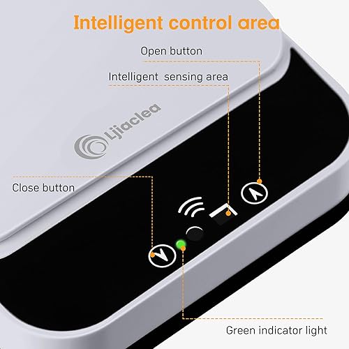 Miniatura 4 de Cubo de basura inteligente sin contacto para cocina, de 2.6 galones, con sensor de movimiento automático, con tapa, impermeable, estrecho, pequeño,