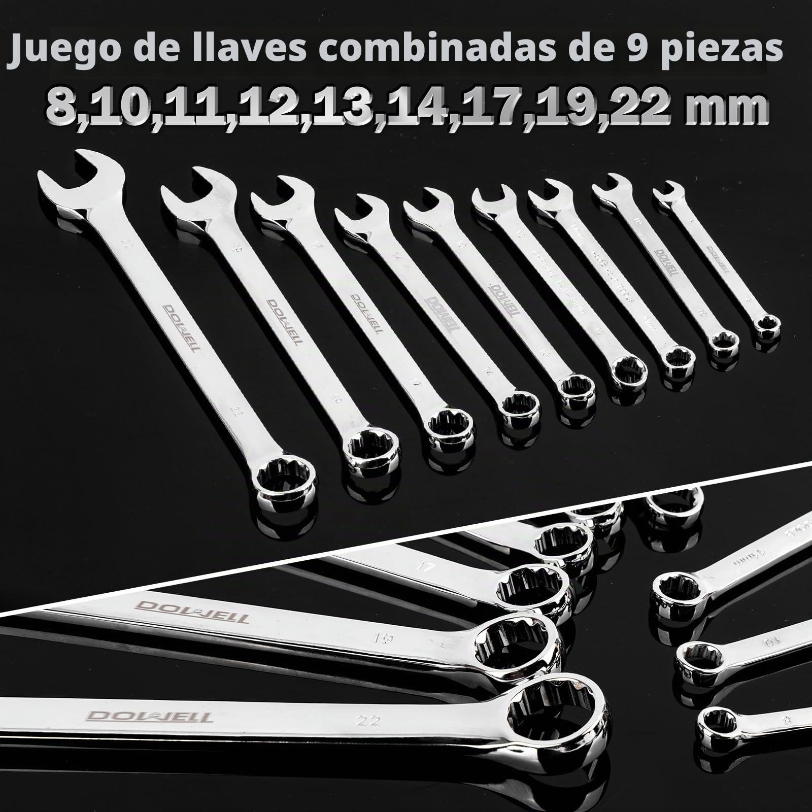 DOWELL Juego profesional de 82 piezas de insertos y bits | accionamiento de 1/4" y 1/2" con trinquete | trinquete de 72 dientes | TORX a prueba de manipulaciones e insertos para atornillador de