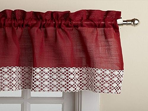 Vista 164 de Juego de cortinas de cocina, con festón, con visillo Hopewell Blanco