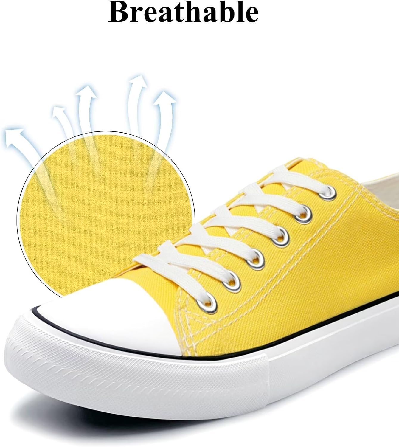 Canvas Shoes for Women Casual Low Top Sneakers, Womens Fashion Classic Lace Up Walking Shoes for Everyday Wear - Image 5