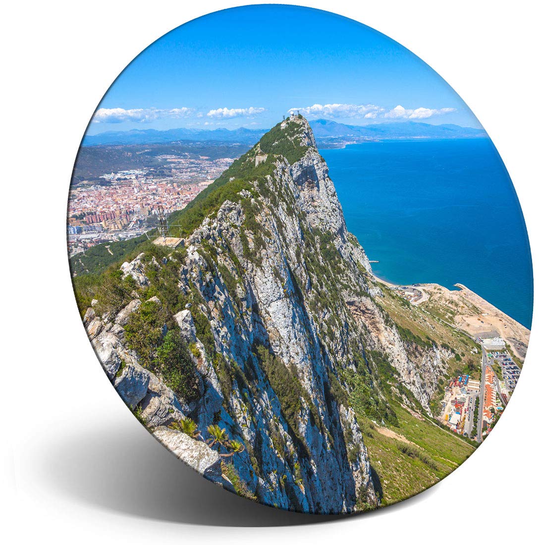 Destination Vinyl Ltd Magnet For Refrigerator, Fridge - Rock Of Gibraltar Ocean Sea For Office, Cabinet And Whiteboard, Magnetic Stickers, 12550