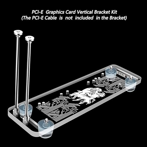 HLT PCI- E 3.0 16X tarjeta gráfica vertical Kickstand/base con luz LED RGB para DIY ATX caso