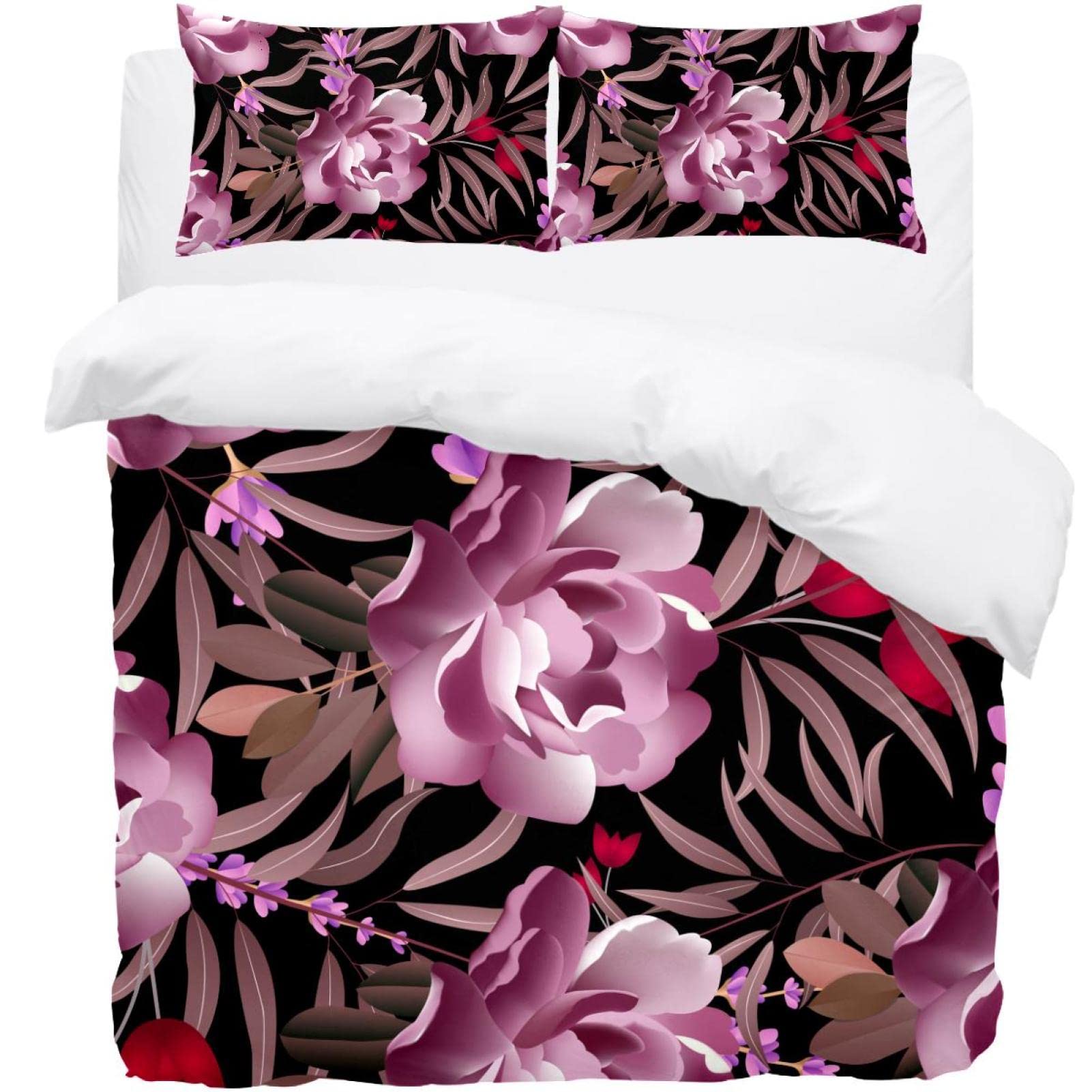 Parure de lit moderne fleurs roses pour transformer votre chambre en cocon romantique