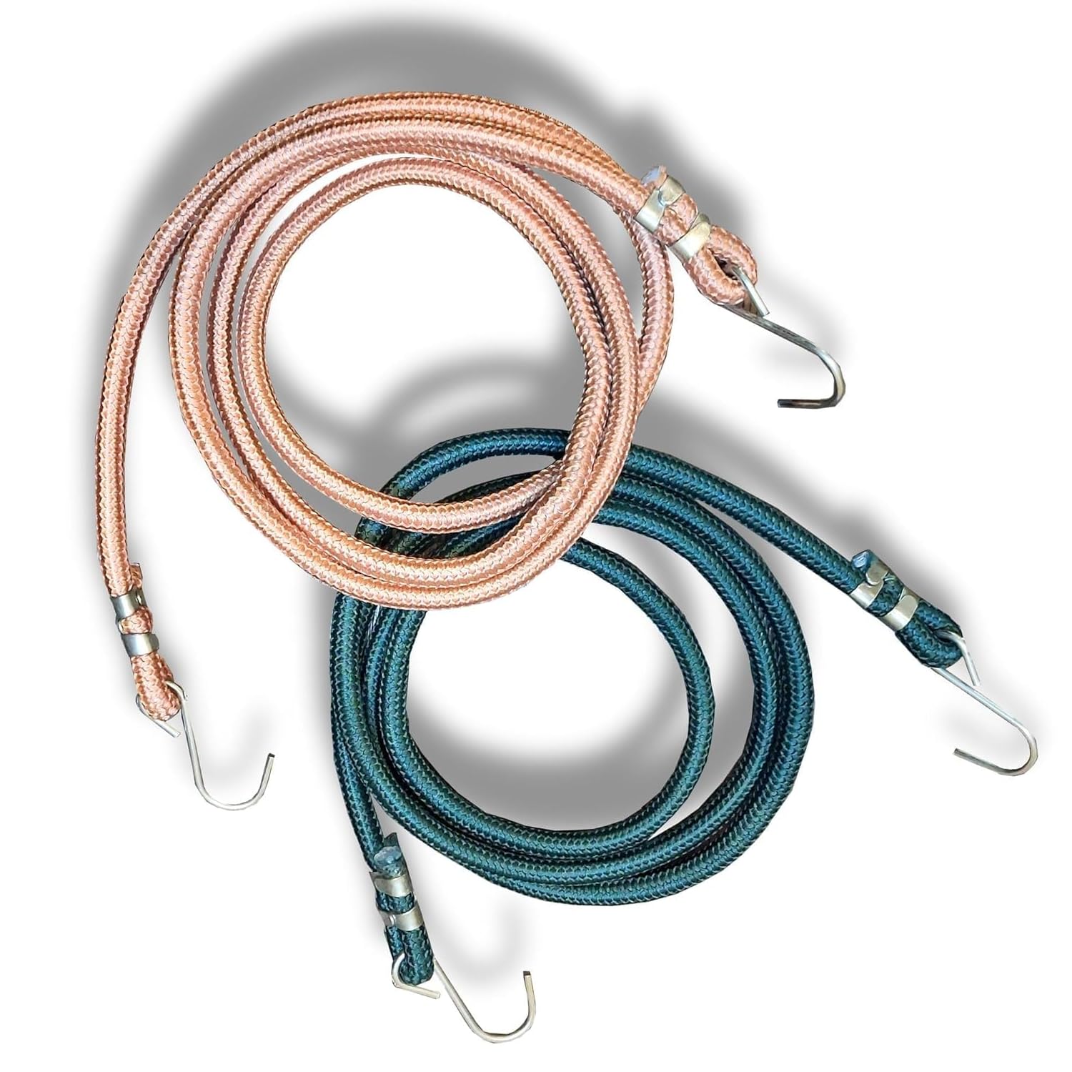 Creations 2Pc Super Strong Thick Elastic Rope with Hook | 10mm Dia, 6 Feet Length, Stretched Up to 10 Feet | Stretchable Rope for Clothes Drying, Luggage Tying for Bikers, Bungee Cord, Bike Rope-image-10