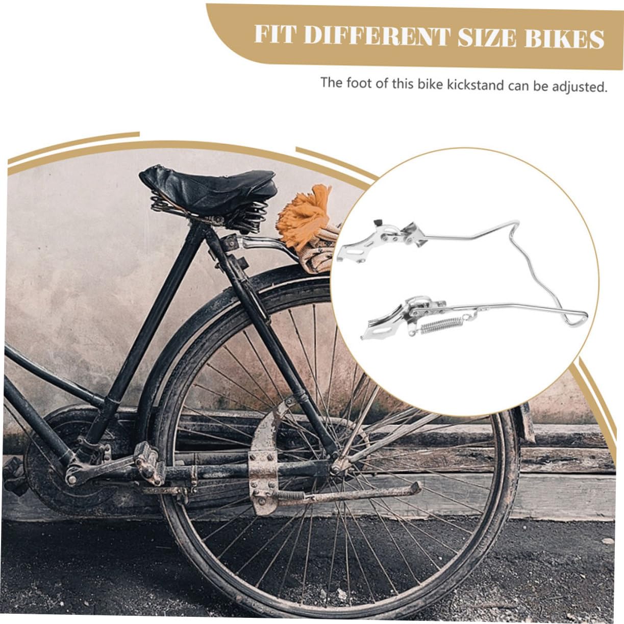 SHINEOFI Cavalletto per Bici da Adulto Resistente all Usura Piedini Antiscivolo per Basi Regolabili Adatte Mountain Bike e Biciclette di Diverse Dimensioni