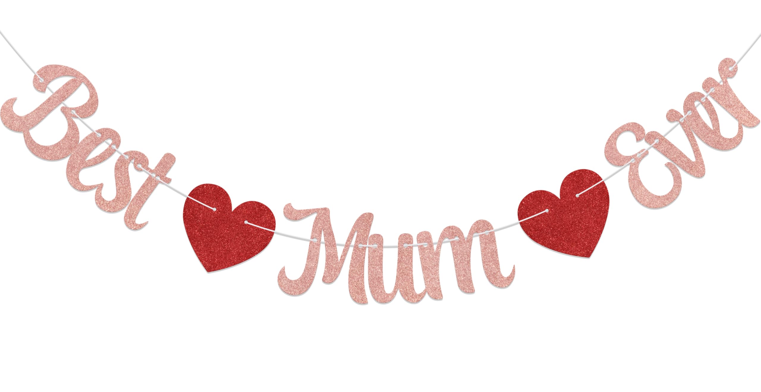 Aumccxz Best Mum Ever Banner Happy Mother's Day Decorations The Mom The Myth The Legend Mother Birthday Party Decorations Rose Gold