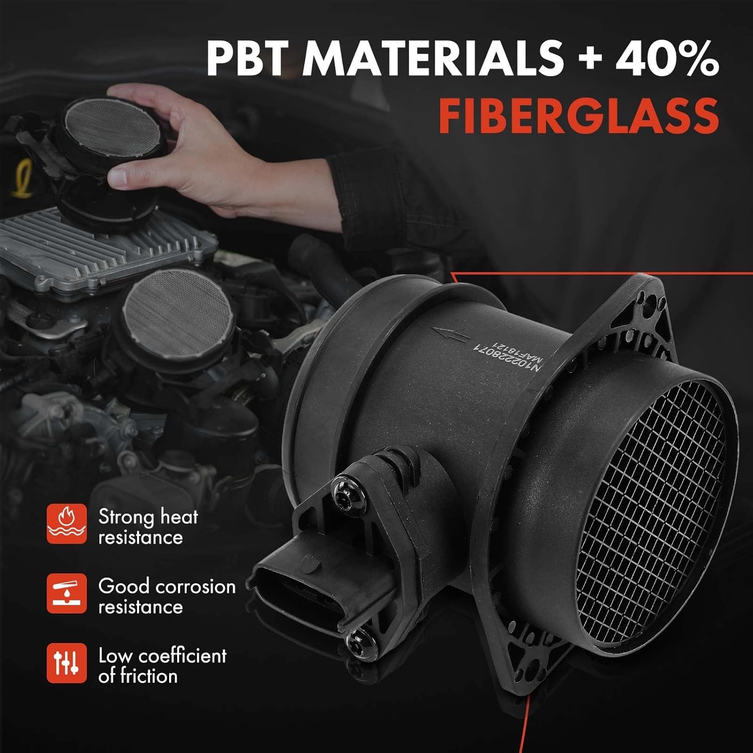 A-Premium Mass Air Flow Sensor Meter [5-Pins] Compatible with Volvo C30 C70 S40 S60 S80 V50 V70 XC70 XC90, Replace# 55353127, 2131514