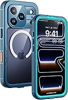 Vista 39 de Lanhiem Funda magnética para iPhone 17 Pro Max, IP68 impermeable, a prueba de polvo, compatible con Magsafe, protector de pantalla integrado, cuerpo