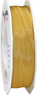 Morex Ribbon French Wired Lyon Ribbon, 1-Inch by 27-Yard Spool, Old Gold (46425/25-344)