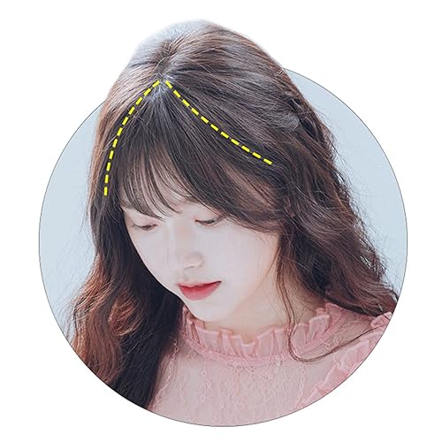 Miniatura 9 de Flequillo con clip en flequillo, flequillo 3D, clip de cabello realista, extensiones de cabello humano para mujer, extensiones de cabello para uso